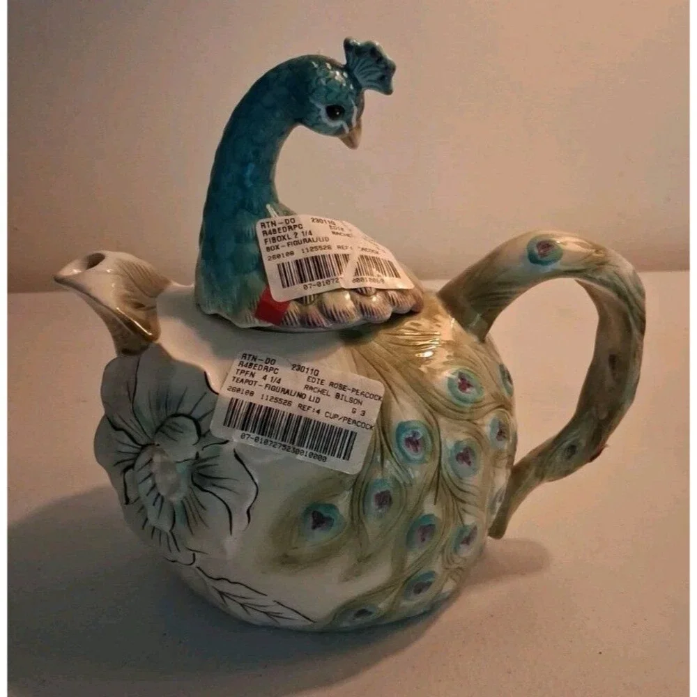Edie Rose Home Peacock Collection Teapot Rachel Bilson 4 Cup
